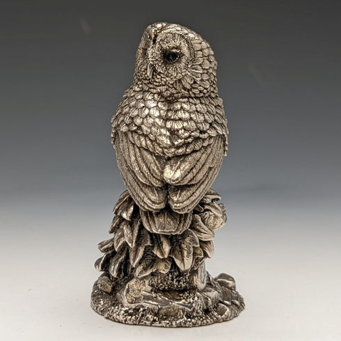 Sterling Silver Sculpture Owl Object 109g Height 7.5cm UK Country Artist Company